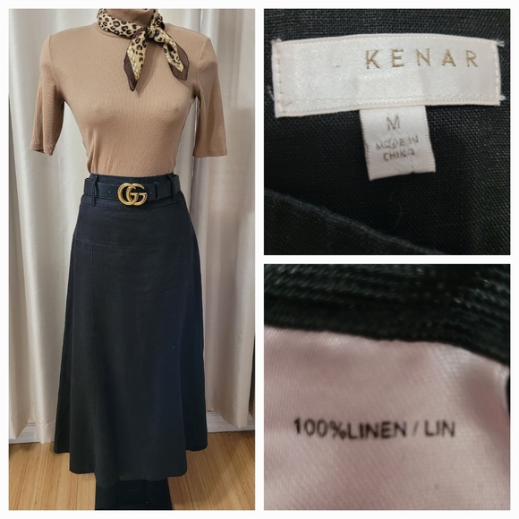 Linen MAXI Skirt/ M / 8 - Picture 2 of 4